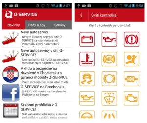 Q-SERVICE aplikace pro mobilní telefony