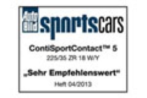 ContiSportContact 5 je vítězem testu magazínu AutoBild sportscars