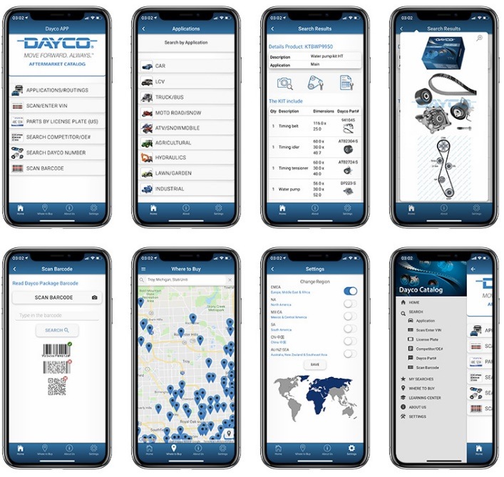 Dayco mobilná aplikácia