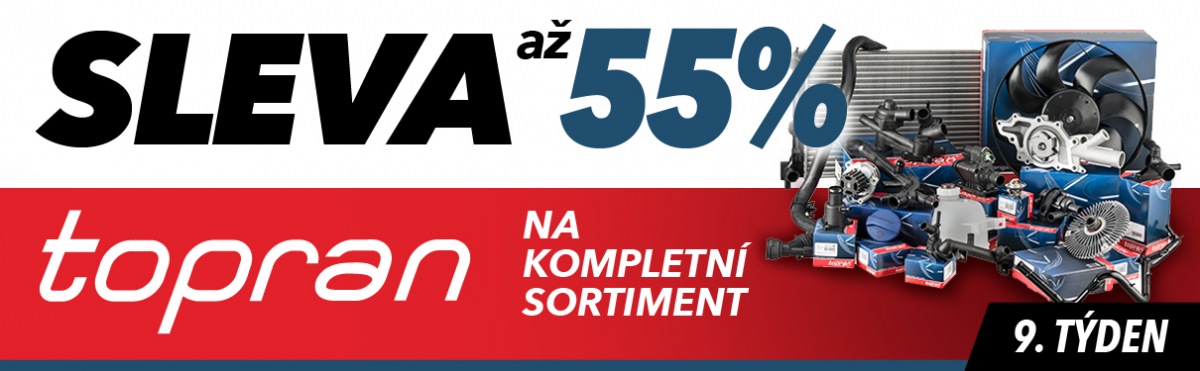 J+M autodíly: Až 55% slevy na sortiment značky Topran