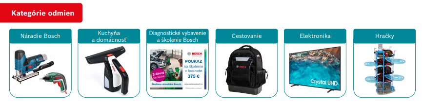 odmeny v programe Bosch Extra